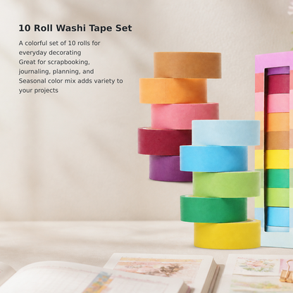 10-Roll Seasonal Washi Tape Set